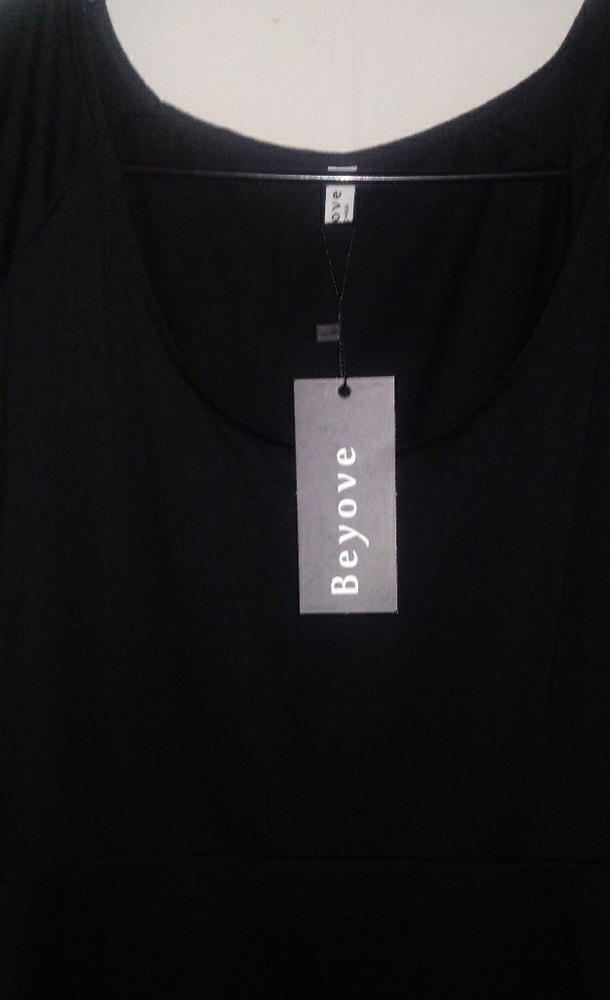 Beyove Dress Black 3/4 Sleeves - Picture 5 of 8